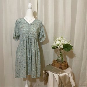 Green Floral Dress